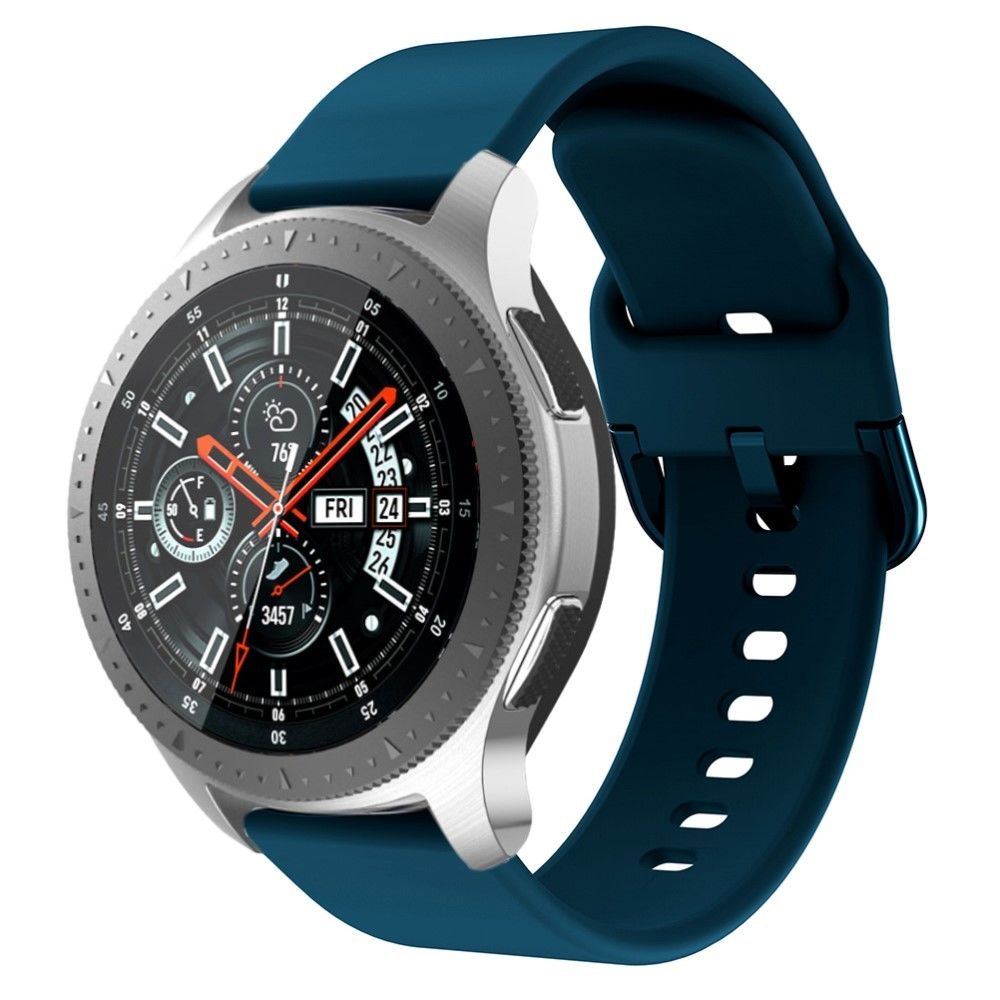 marque generique - Bracelet en silicone sangle bleu foncé pour votre Samsung Gear S3 Active - Accessoires bracelet connecté