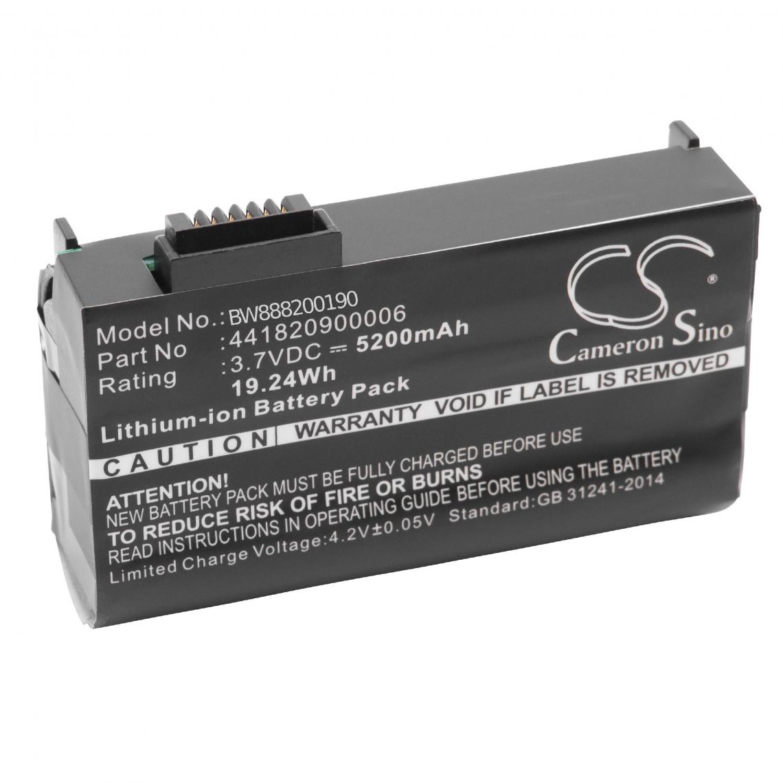 Vhbw - vhbw Li-Ion batterie 5200mAh (3.7V) pour scanner portable handheld Getac PS236, PS336 - Caméras Sportives