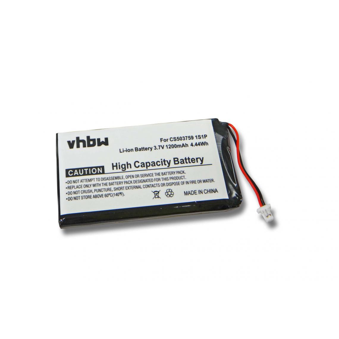 Vhbw - vhbw batterie compatible avec Nevo Q50 système de navigation GPS (1200mAh, 3,7V, Li-polymère) - Autre appareil de mesure