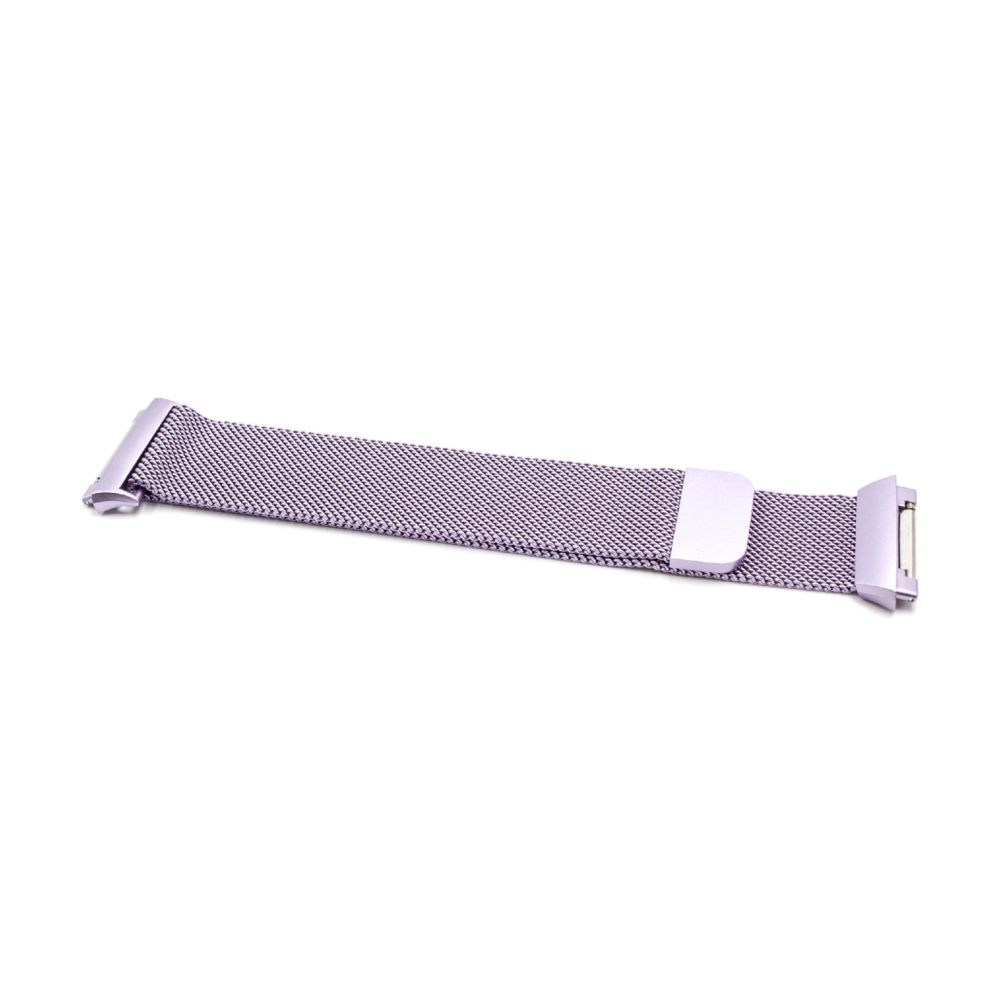 Vhbw - vhbw bracelet 23.5cm compatible avec Fitbit Ionic montre connectée - acier inoxydable lilas fermeture magnétique - Accessoires montres connectées