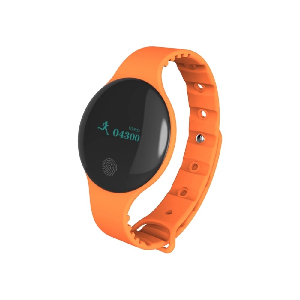 Wewoo - Bracelet connecté Smartwatch intelligent Bluetooth 4.0 écran OLED de 0,66 pouce, support podomètre / rappel d'appel / suivi du sommeil / fonction tactile, compatible avec le système iOS & Android Orange - Montre connectée