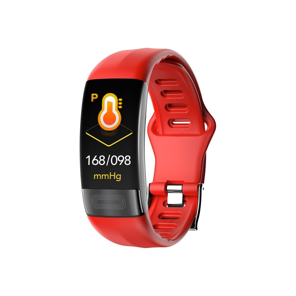 Wewoo - Bracelet connecté Écran couleur TFT P11 de 0,96 pouce Smartwatch IP67 étanchesurveillance de la fréquence cardiaque / de la tension artérielle / Surveillance de l'ECG / Diagramme de Lorentz / indice de santé du VRC rouge - Bracelet connecté