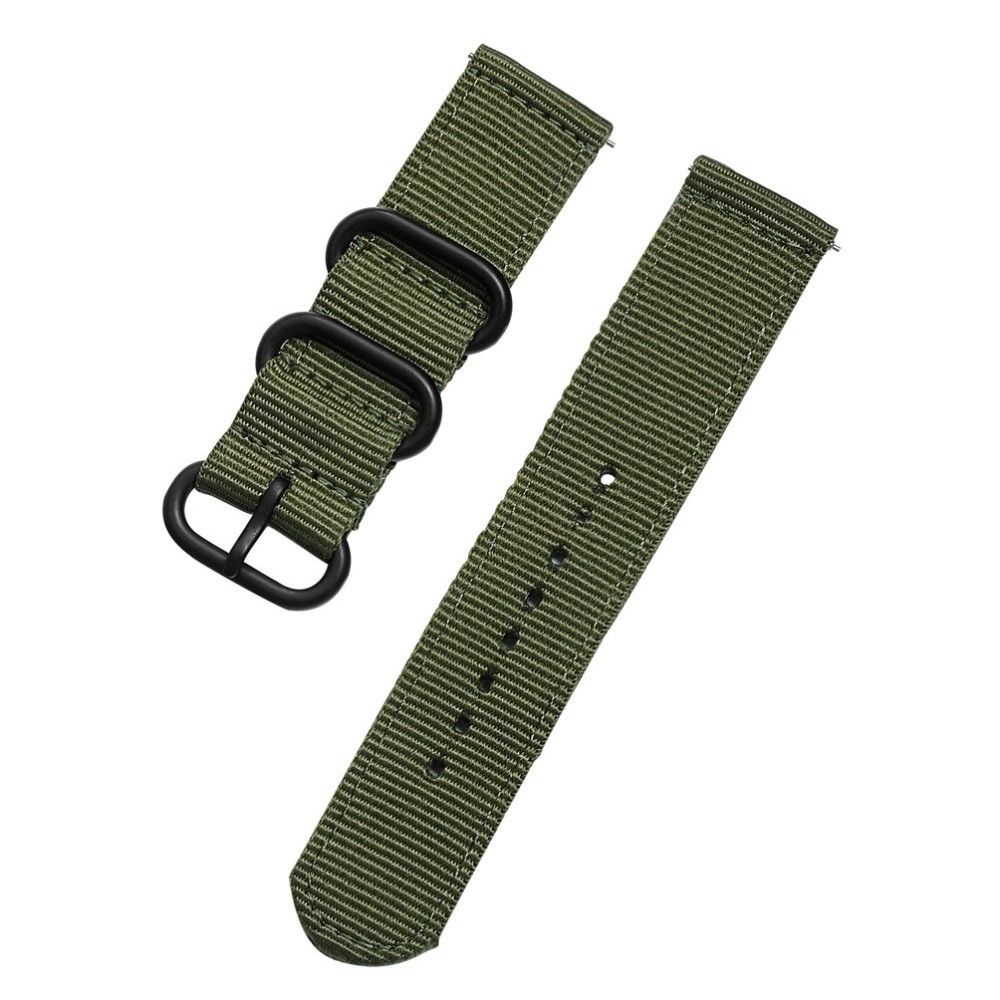 marque generique - Bracelet en nylon 20mm vert pour votre Samsung Galaxy Watch Active 2/Huawei Watch GT 42mm - Accessoires bracelet connecté