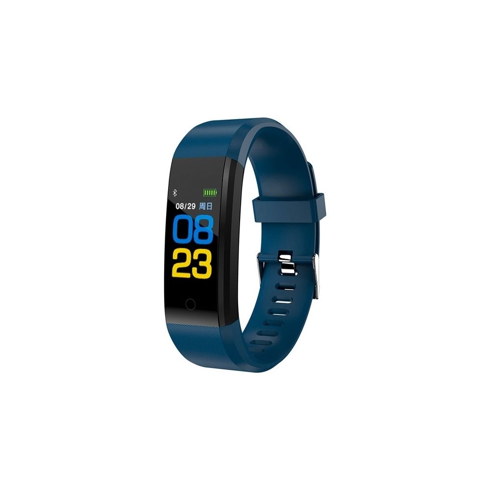 Wewoo - Bracelet connecté ID115 Plus Smart Fitness Cardiofréquencemètre Tensiomètre Podomètre Santé Course à Pied Sport SmartWatch pour IOS Android bleu foncé - Bracelet connecté