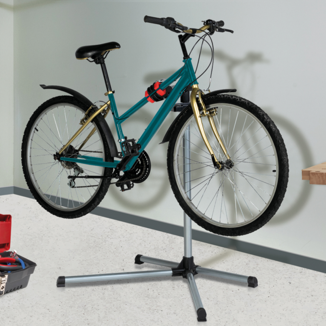 Idmarket - Pied d'atelier pour vélos support d'entretien et de réparation réglable max 20 kg - Vélo électrique
