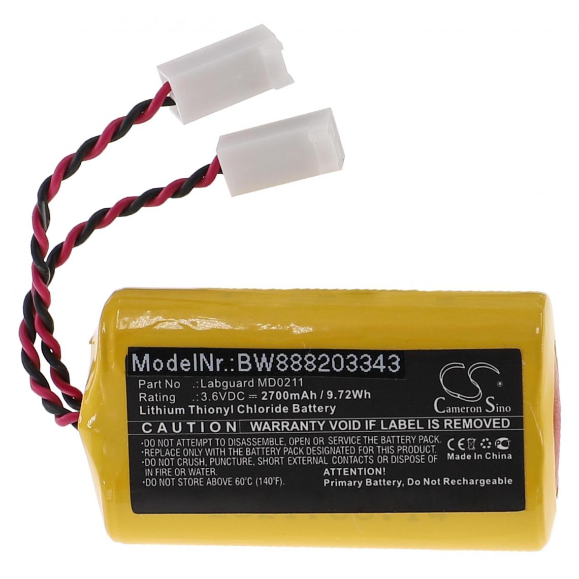 Vhbw - vhbw Batterie compatible avec Allarme Labguard MD0211 système d'alarme (2700mAh, 3,6V, Li-SOCl2) - Autre appareil de mesure