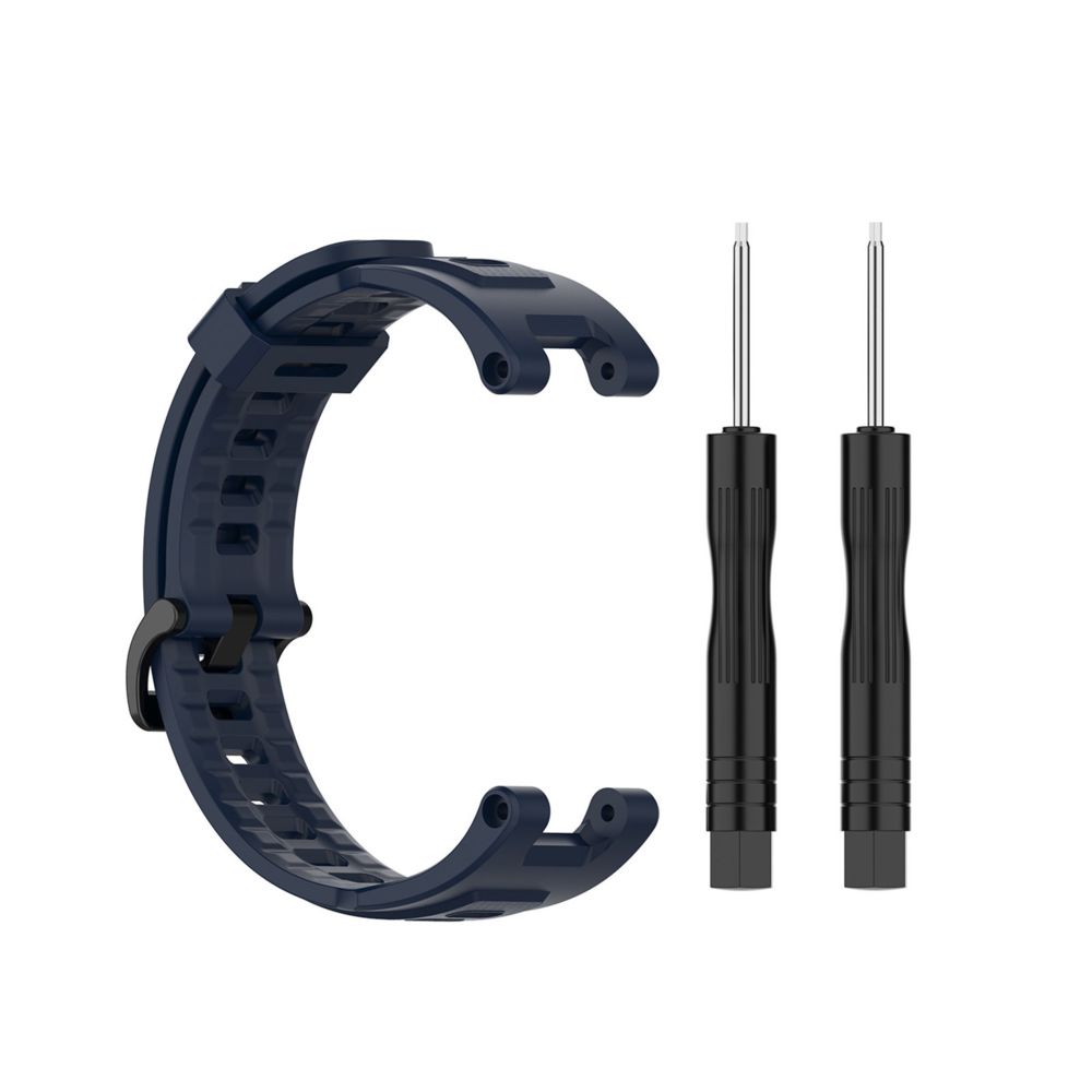 Generic - Bracelet de montre de remplacement en silicone avec outils compatible avec Amazfit T-Rex Bleu - Accessoires bracelet connecté