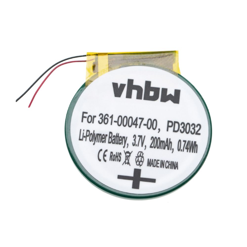 Vhbw - vhbw batterie compatible avec Garmin Approach S1 smartwatch montre bracelet fitness (200mAh, 3,7V, Li-Polymère) - Accessoires montres connectées