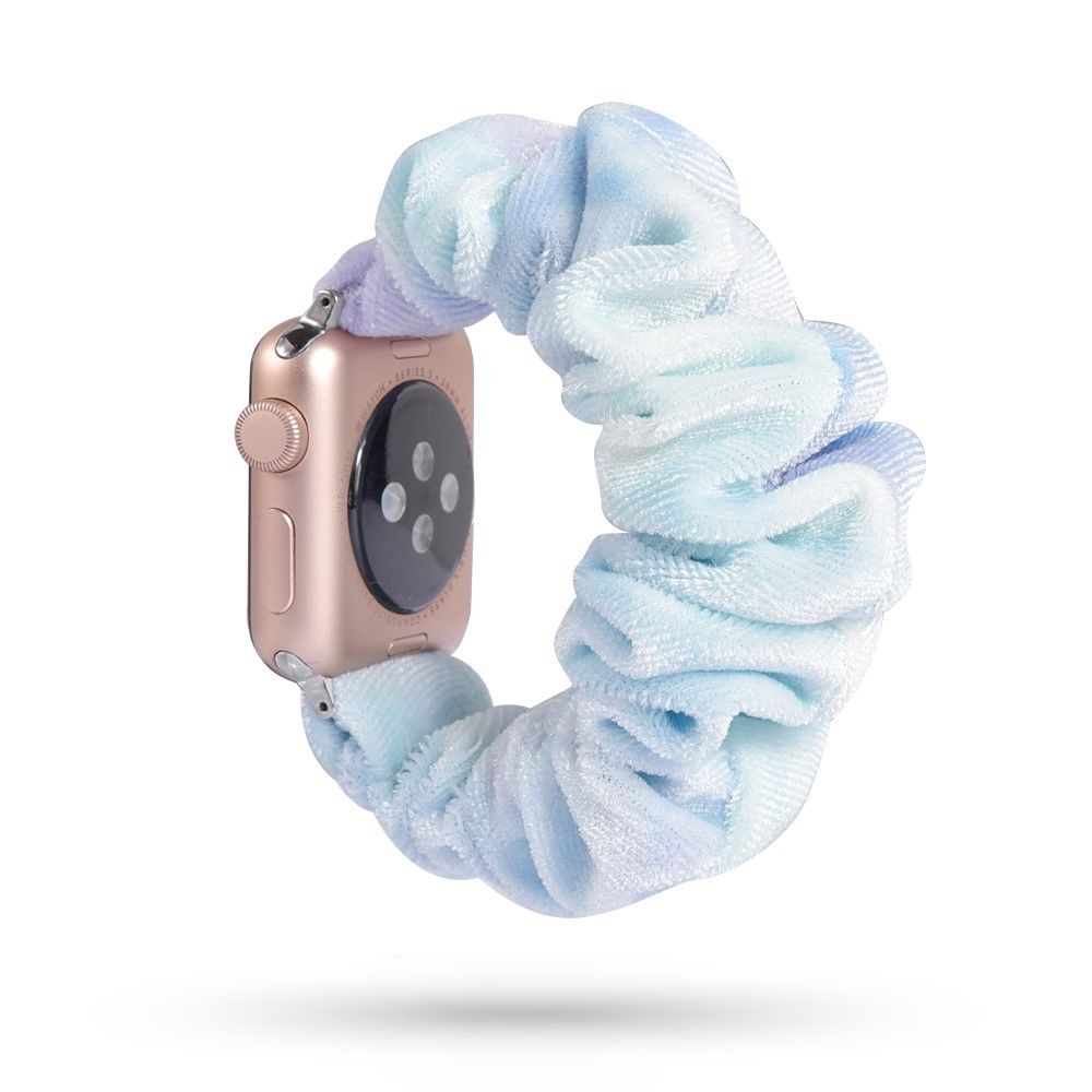 Generic - Bracelet en PU sangle de banque de tissu d'impression style Q pour votre Apple Watch Series 5/4 44mm/Series 3/2/1 42mm - Accessoires bracelet connecté