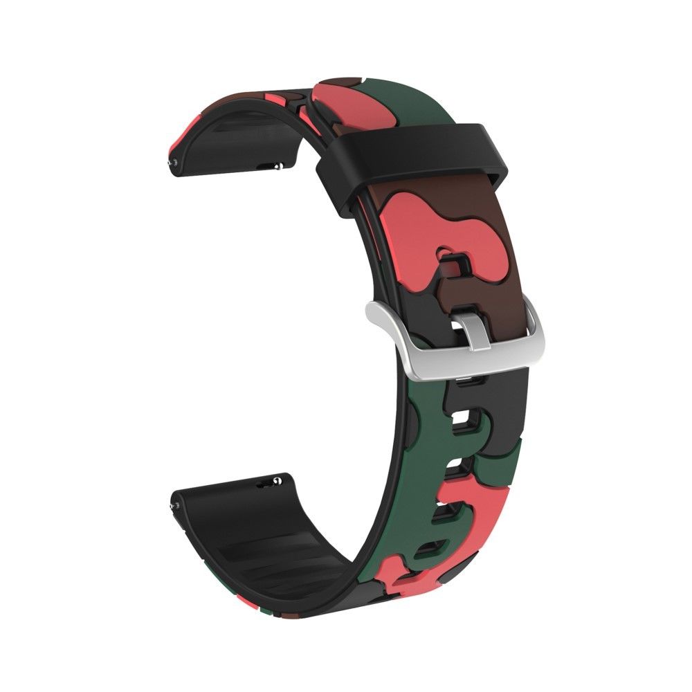 Generic - Bracelet en silicone Peau de camouflage 20 mm flexible rouge pour votre Huami Amazfit Watch Youth Version/GT2 42mm - Accessoires bracelet connecté