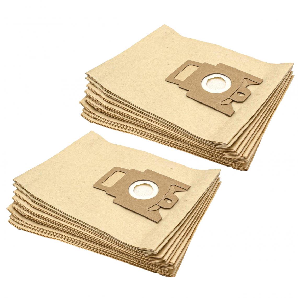 Vhbw - vhbw 20x Sacs compatible avec Miele Brillant 1300, HS aspirateur - papier, Typ M, 28cm x 19,5cm, couleur sable - Accessoire entretien des sols
