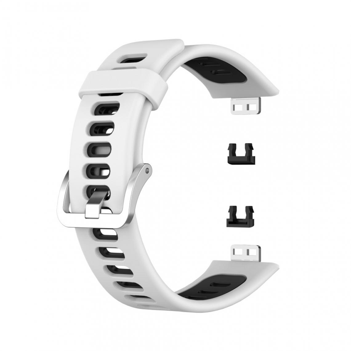 Other - Bracelet en silicone Bicolore souple blanc/noir pour votre Huawei Watch Fit - Accessoires bracelet connecté
