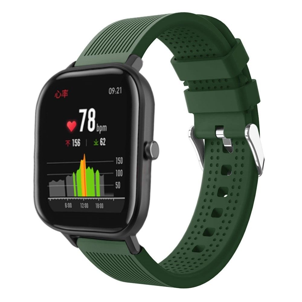 marque generique - Bracelet en silicone Bande vert armé pour votre Xiaomi Amazfit GTS/Amazfit Bip Lite - Accessoires bracelet connecté