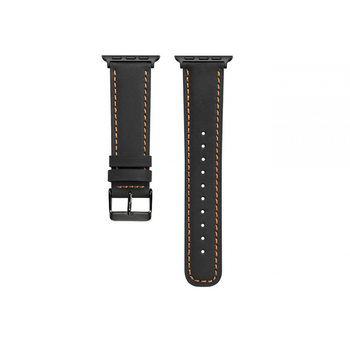 Generic - B01 Cuir Black Sport Sangle de remplacement Bracelet de rechange Apple Watch Band 40mm 38mm Femmes Hommes pour Iwatch 1-7 Génération SE - Accessoires Apple Watch