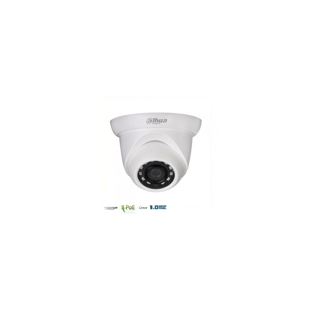 Dahua - Caméra dôme IP, focale 2,8mm 1MP IR 30 mètres - Caméra de surveillance connectée