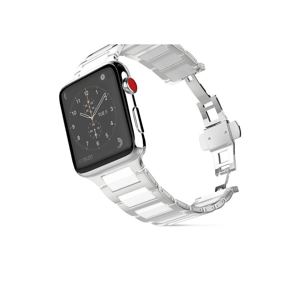 Izen - Bracelet En Céramique Acier Inoxydable Pour Apple Watch Modèle 42Mm 44Mm_Wh - Accessoires Apple Watch