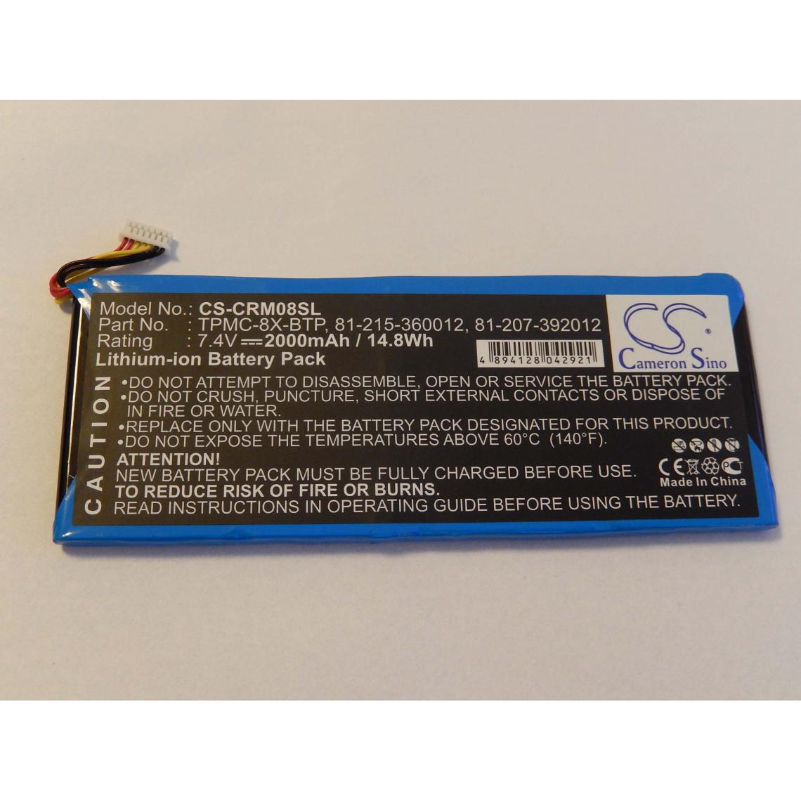 Vhbw - vhbw batterie remplace Crestron 81-207-392012, 81-215-360012, TPMC-8X-BTP pour touchpad sans fil (2000mAh, 7,4V, Li-Ion) - Autre appareil de mesure