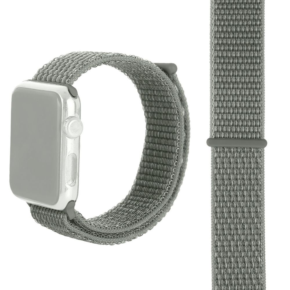Wewoo - Bracelet de montre en nylon Simple Fashion pour Apple Watch séries 5 et 440 mm / 32 et 138 mmavec Magic Stick Gris argenté - Accessoires montres connectées