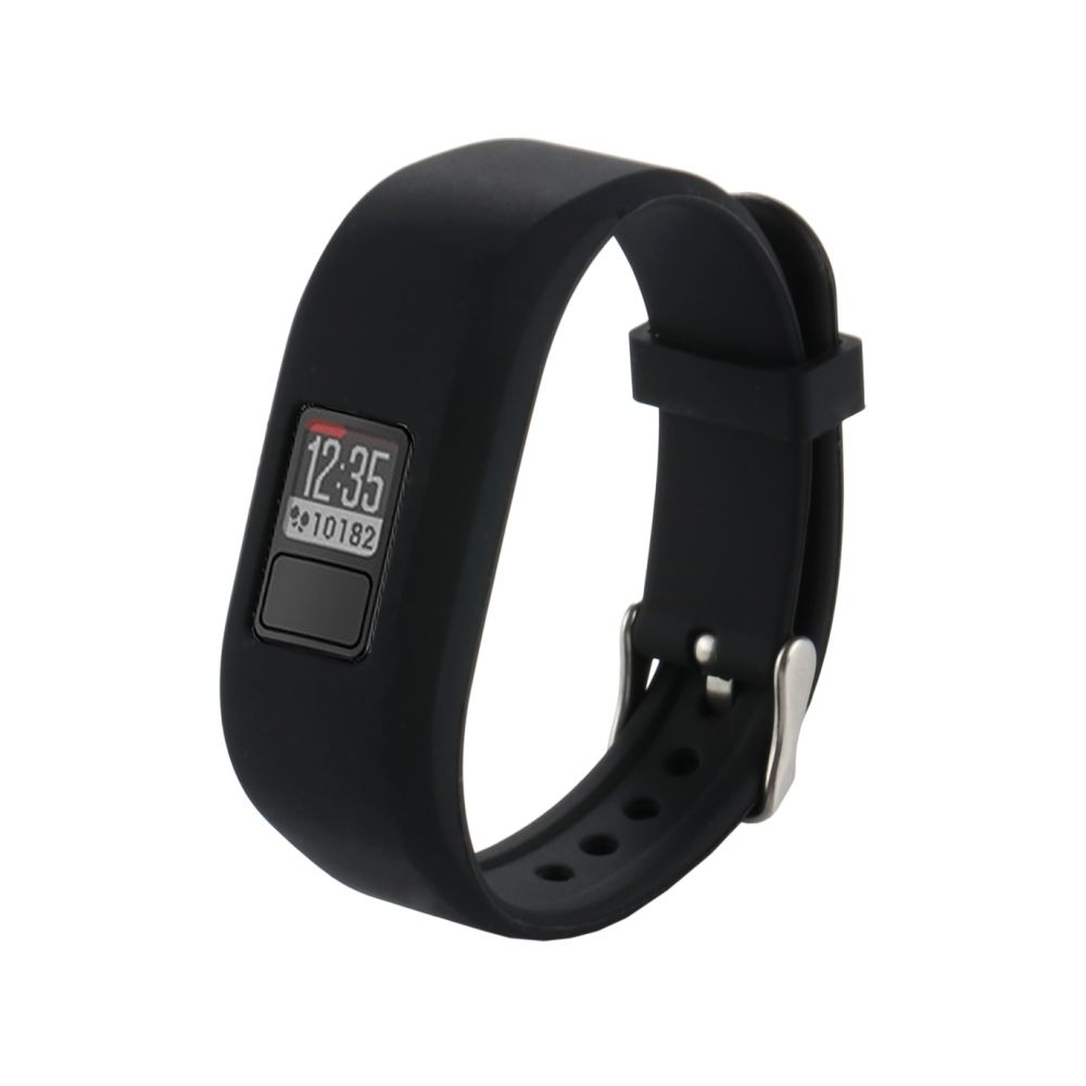 Wewoo - Bracelet noir pour Garmin Vivofit 3 Montre Smartwatch en Silicone, Longueur: environ 24.2cm - Bracelet connecté