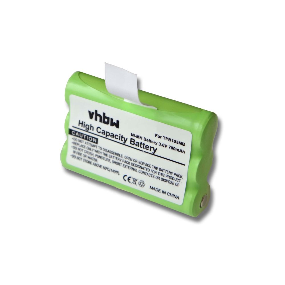 Vhbw - Batterie NI-MH 700mAh 3.6V pour TOPCOM Babytalker 1010, Babytalker 1020, Babytalker 1030, Twintalker 3700. Remplace TPB103MB - Babyphone connecté