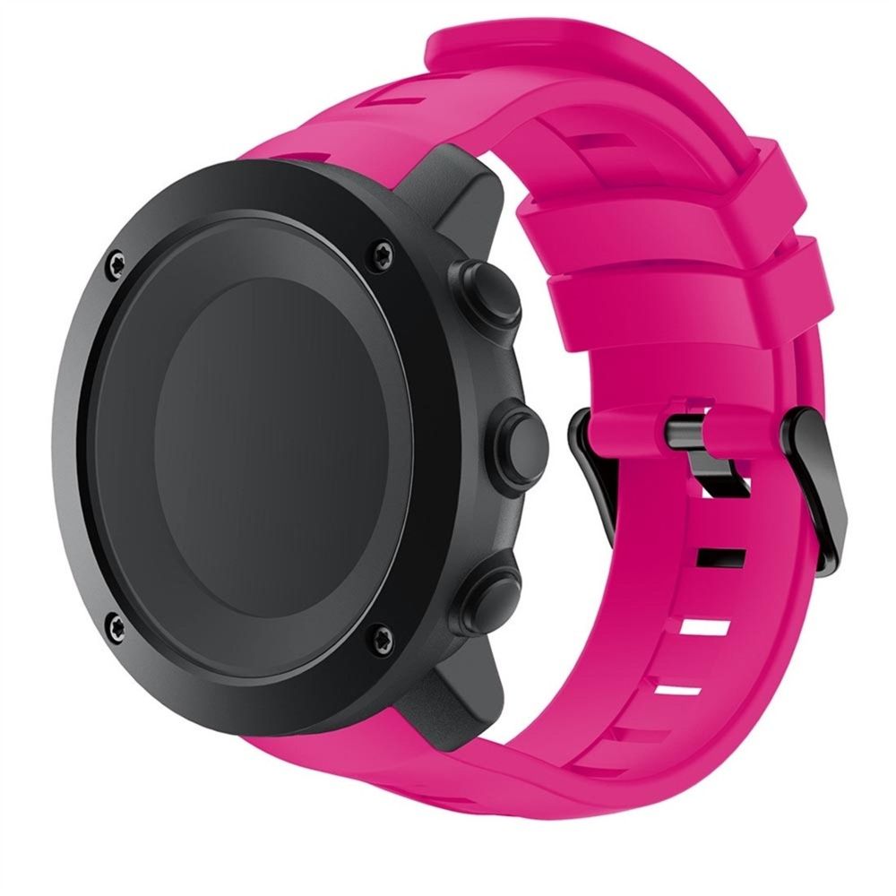Wewoo - Bracelet pour montre connectée en silicone Smart Watch Suunto Ambit3 Vertical Rose Rouge - Bracelet connecté