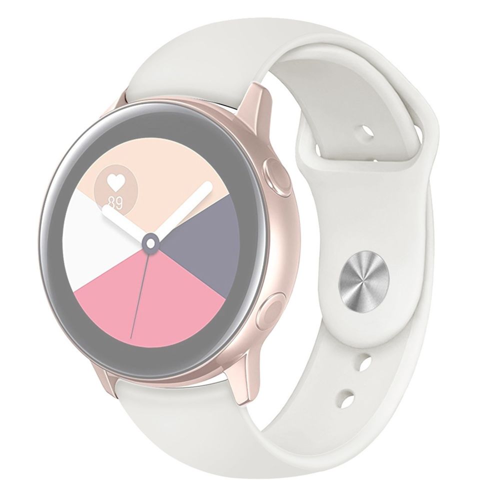 Wewoo - Bracelet pour montre connectée Galaxy Watch Active 2 Smart couleur unie de poignet en siliconeTaille S Abricot - Bracelet connecté