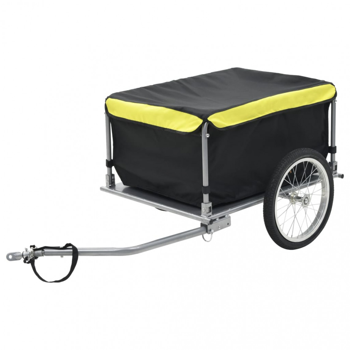 Vidaxl - vidaXL Remorque de bicyclette Noir et jaune 65 kg - Vélo électrique