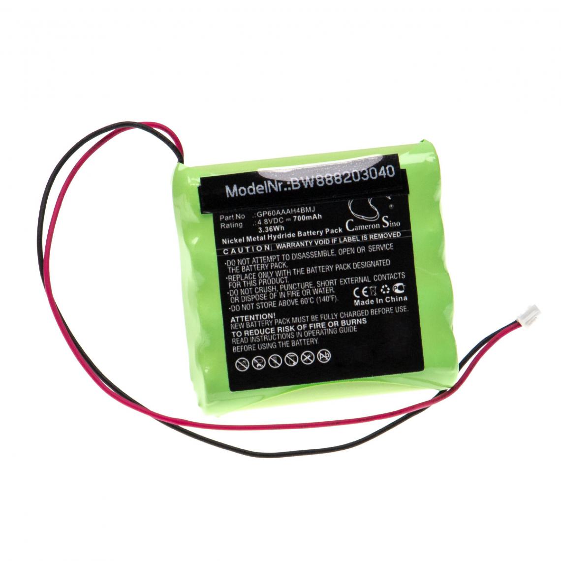 Vhbw - vhbw Batterie compatible avec Yale EF Alarm Control Panel système d'alarme (700mAh, 4,8V, NiMH) - Autre appareil de mesure