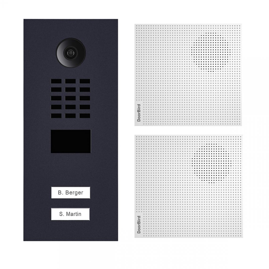 Doorbird - Portier vidéo IP D2102V-RAL7016-V2-SP + A1061W - Sonnette et visiophone connecté