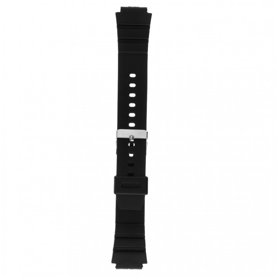marque generique - bracelet en silicone noir bracelet de montre remplacer la montre de sport 18mm - Accessoires montres connectées