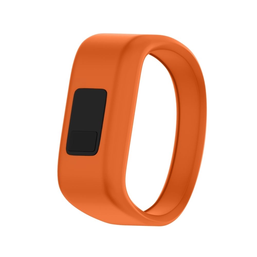 Wewoo - Bracelet pour montre connectée Dragonne en silicone de sport Garmin Vivofit JRtaille grande orange - Bracelet connecté
