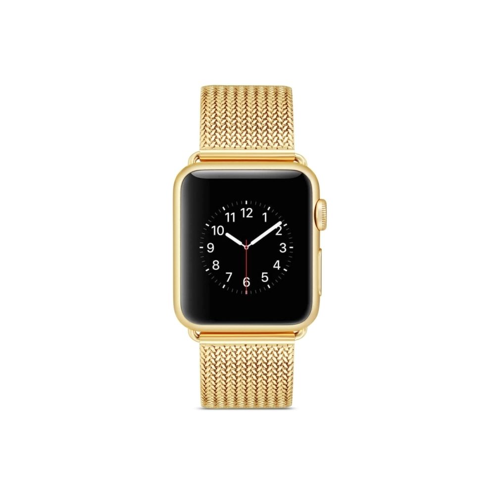 Wewoo - Bracelet de montre en acier inoxydable pour Apple Watch séries 3, 2 et 1, 42 mm (or) - Accessoires Apple Watch