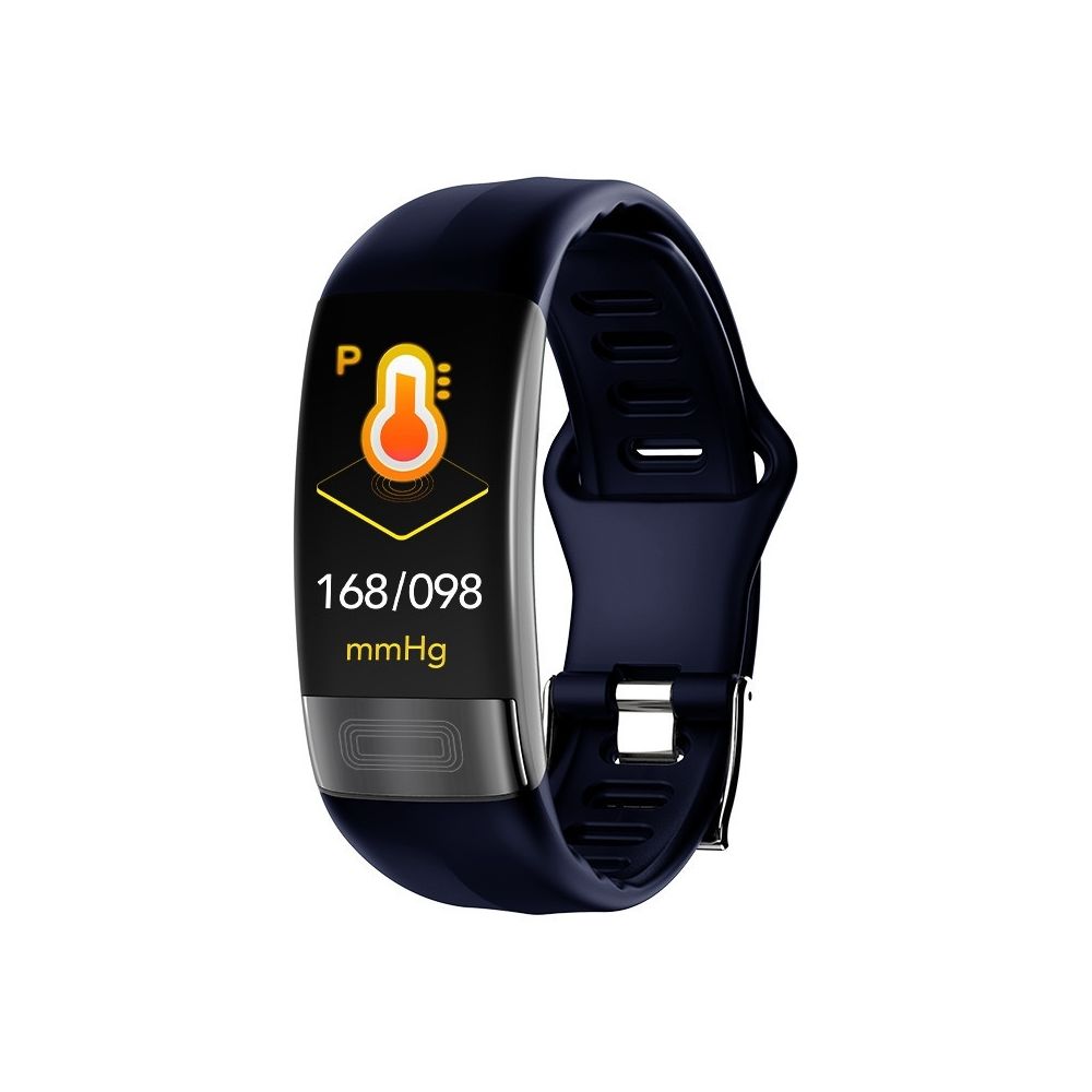 Wewoo - Bracelet connecté Écran couleur TFT P11 de 0,96 pouce Smartwatch IP67 étanchesoutien Surveillance de la fréquence cardiaque / de la pression artérielle / de l'ECG / Diagramme de Lorentz / Indice de santé des VRC Bleu - Bracelet connecté