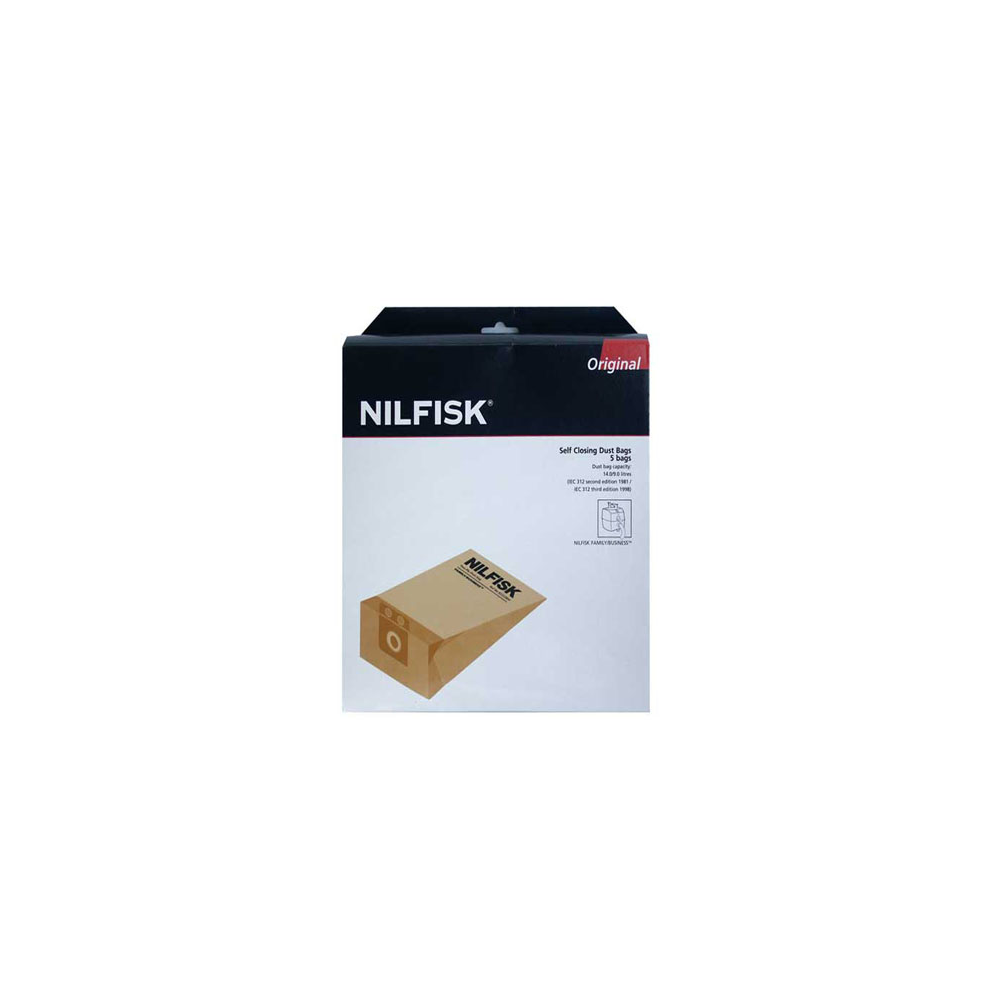 Nilfisk Advance - SACHET DE SACS NILFISK (X5) BUSINESS 14L POUR PETIT ELECTROMENAGER NILFISK ADVANCE - 82222900 - Accessoire entretien des sols