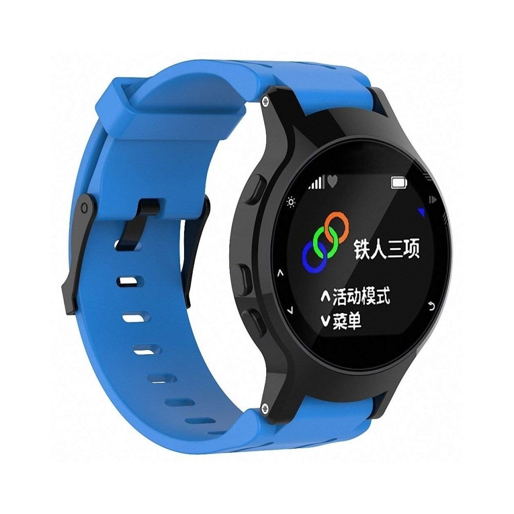 Wewoo - Bracelet pour montre connectée Dragonne Sport en silicone Garmin Forerunner 225 bleu - Bracelet connecté