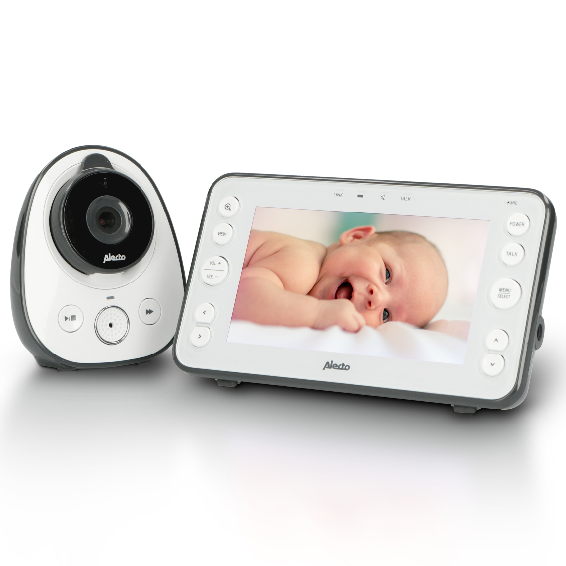 Alecto - Babyphone avec camera 5" DVM-150 Blanc-Anthracite - Babyphone connecté