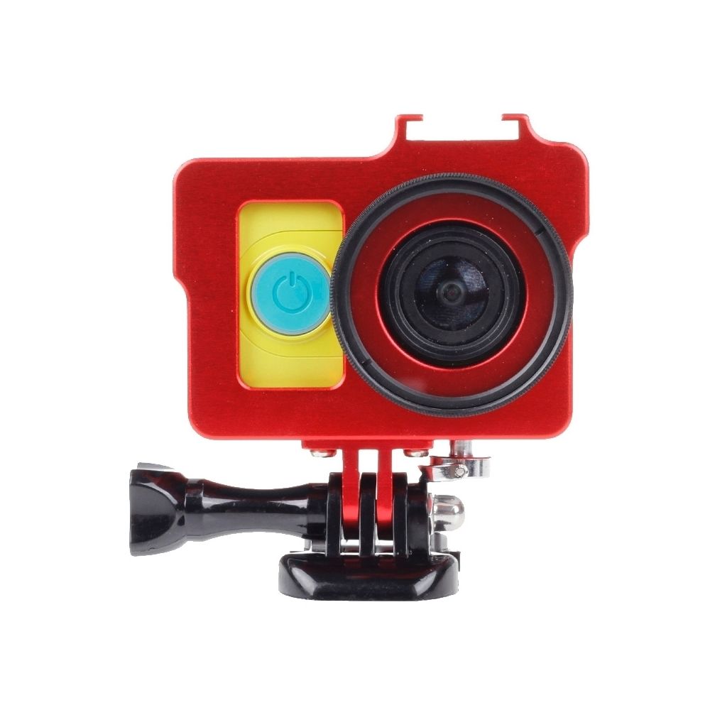 Wewoo - Pour Xiaomi Sport caméra rouge Logement Cage métallique de protection Shell avec monture de base + vis + filtre de lentille UV - Caméras Sportives