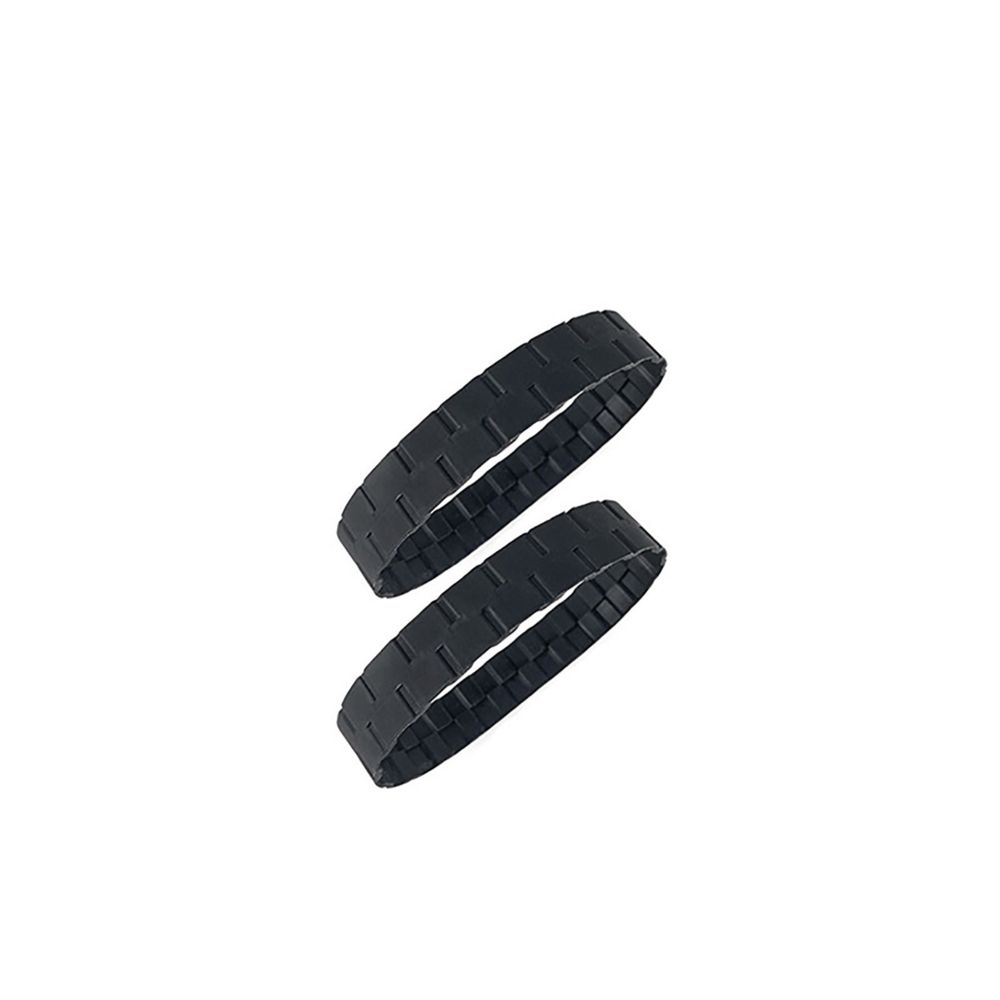 Generic - 1 Paire de peau de pneu Pour Xiaomi Mijia 1S 2S T4 T6 1C Roborock S50 S55 S6 S5Max Blanc Noir - Accessoire entretien des sols