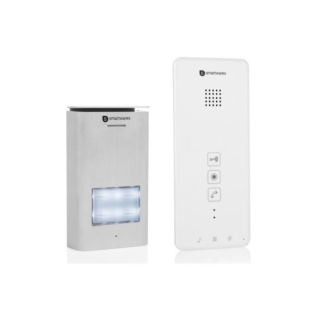 Smartwares - SMARTWARES Interphone audio 2 fils pour 1 appartement DIC-21112 - Sonnette et visiophone connecté