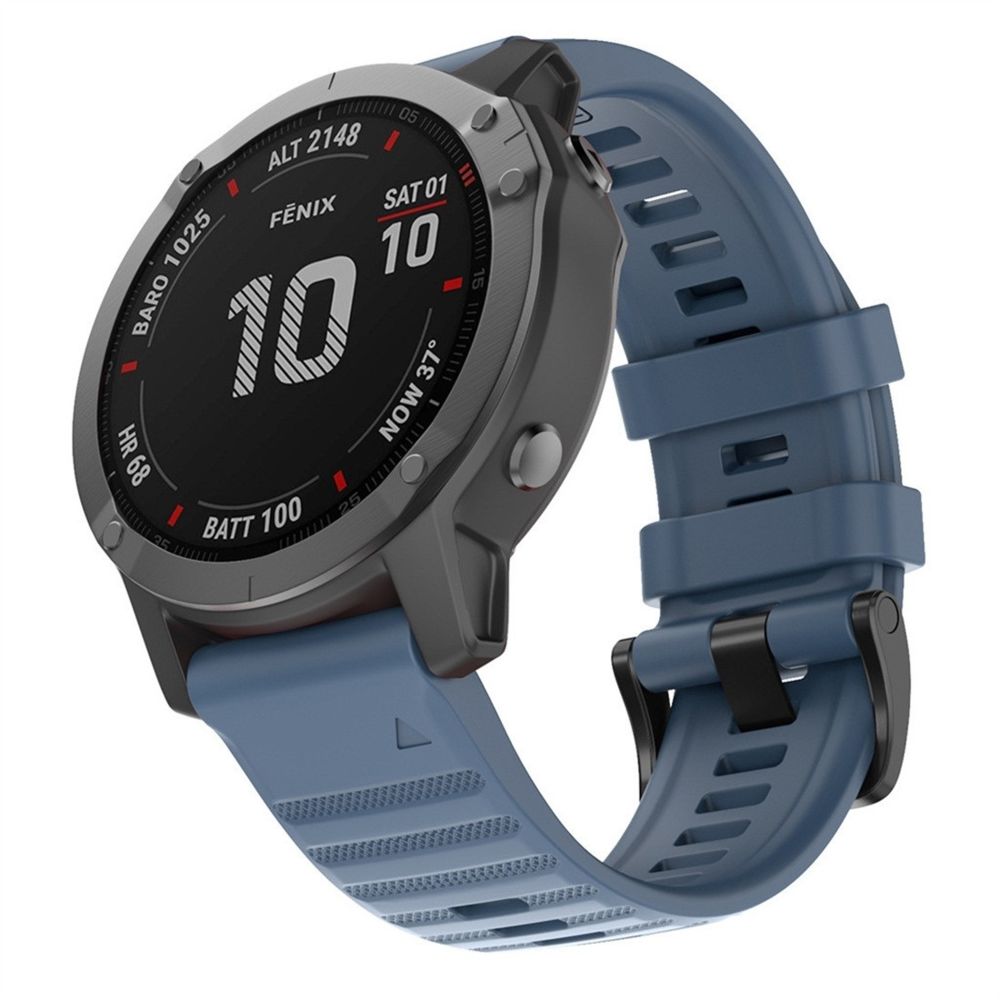 Wewoo - Bracelet pour montre connectée Garmin Fenix 6 22mm Silicone Smart Watch de remplacement Cyan - Bracelet connecté