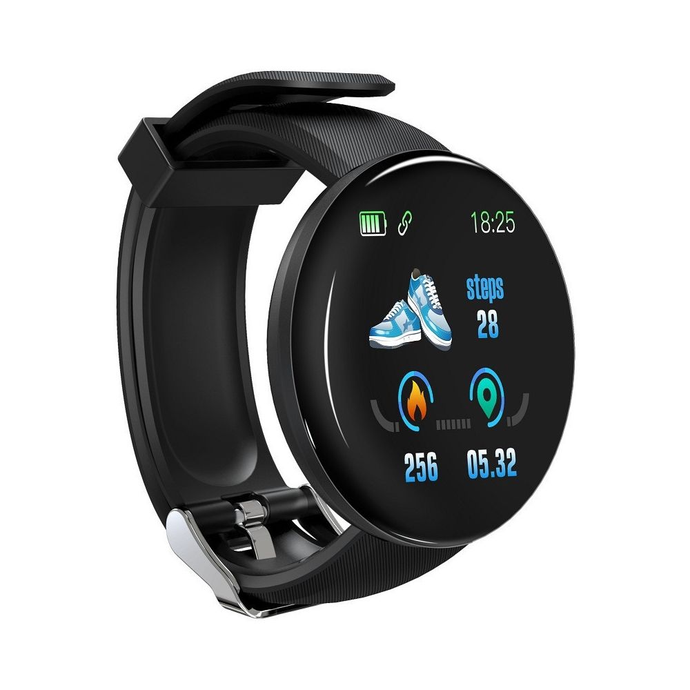 Wewoo - Bracelet connecté D18 1.3inch TFT écran couleur Smart Watch IP65 étancherappel d'appel de soutien / surveillance de la fréquence cardiaque / de la pression artérielle / du sommeil Noir - Bracelet connecté