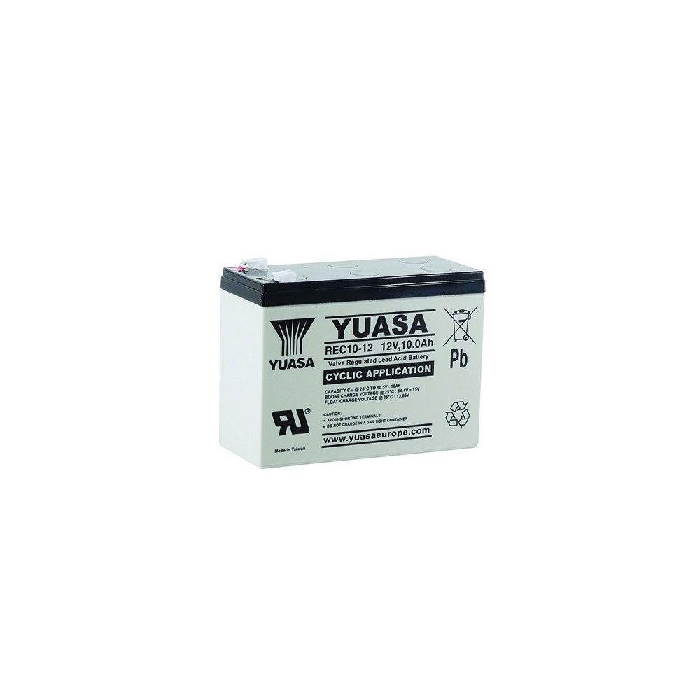 Yuasa - Batterie plomb étanche REC10-12 Yuasa 12v 10ah - Alarme connectée
