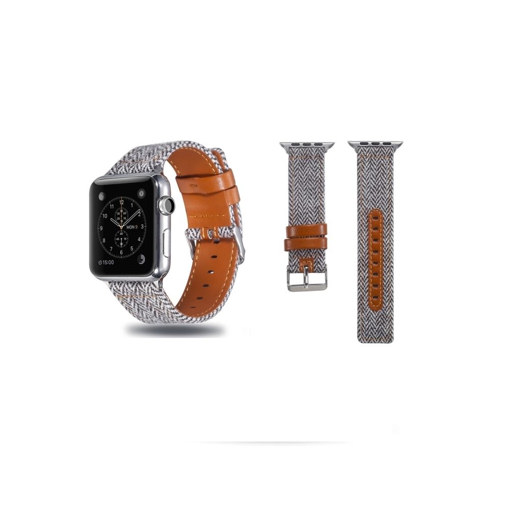 Wewoo - Bracelet en cuir pleine fleur pour Apple Watch séries 4, 3 et 2 et 1 et 42 et 44 mm - Accessoires Apple Watch