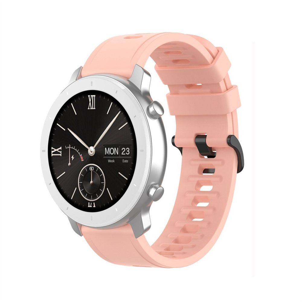 Wewoo - Bracelet pour montre connectée de remplacement de Smartwatch en silicone Amazfit GTRtaille 20 mm rose clair - Bracelet connecté