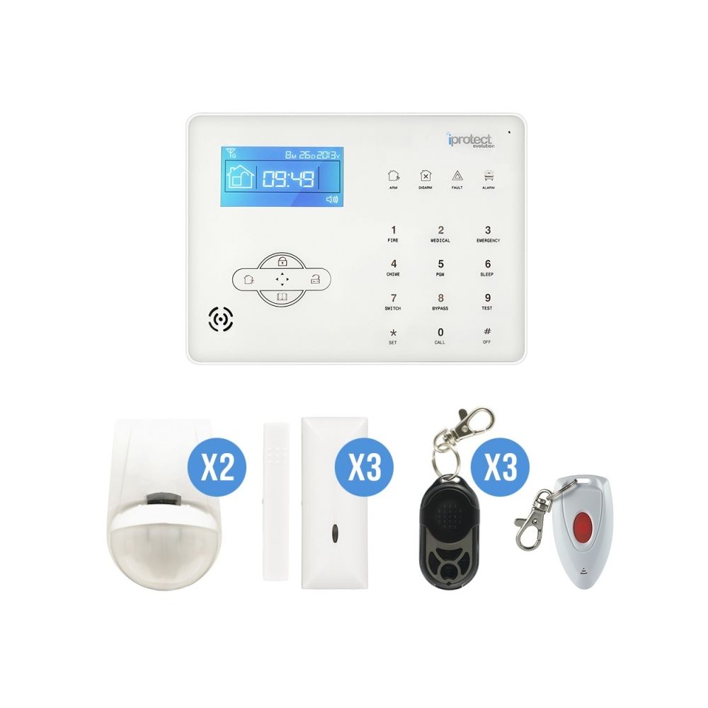 Iprotect - Système d'alarme sans fil 3-4 pièces - Alarme connectée