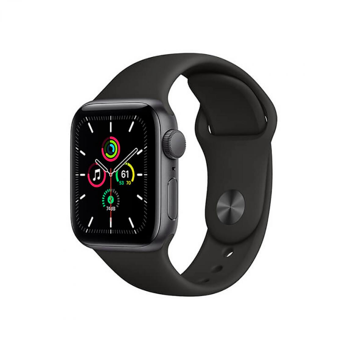 Apple - Apple Watch SE (GPS), 44mm Aluminium Gris de l'Espace et bracelet sportif Noir - Apple Watch