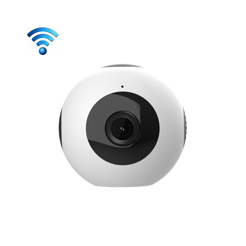 Wewoo - Caméra IP WiFi C8 HD 1280 x 720P de surveillance intelligente WiFi grand angle sphérique sans fil à angle de 140 degrésPrise en charge de la vision infrarouge à droite et détection de mouvementalarme et chargement pendant l'enregistrement Blanc - Caméra de surveillance connectée