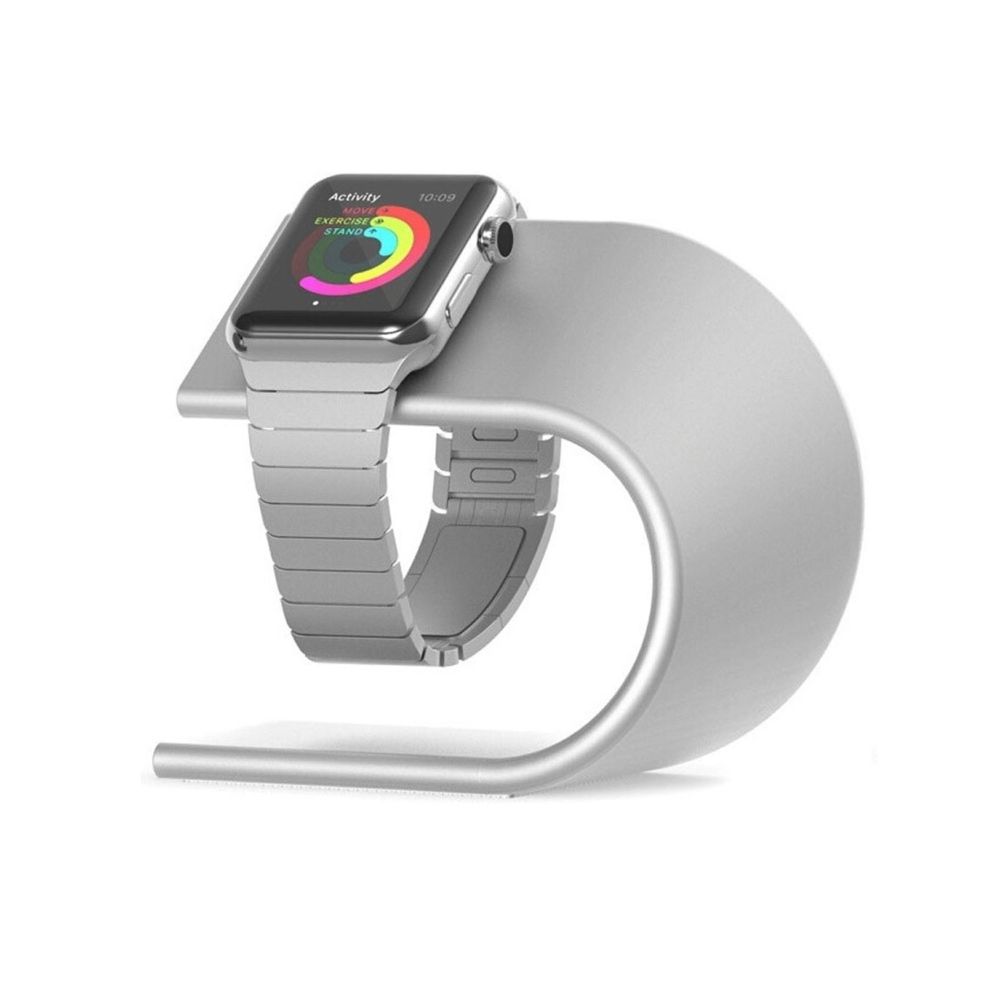 Wewoo - Support Holder argent pour Apple Watch 38mm / 42mm en forme de U en aluminium de chargeur - Accessoires Apple Watch