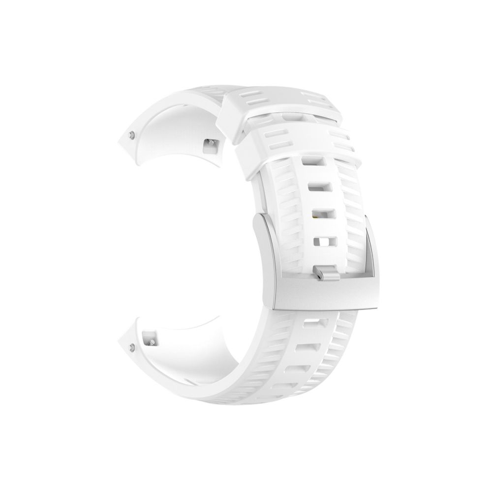 Wewoo - Bracelet pour montre connectée Dragonne de remplacement en silicone SUUNTO 9 blanc - Bracelet connecté