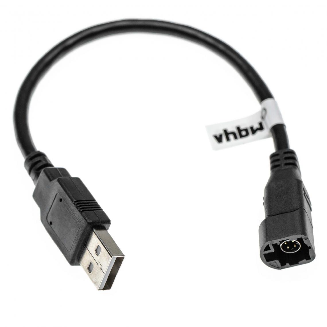 Vhbw - vhbw Adaptateur pour autoradio 4 broches avec prise USB compatible avec VW Phaeton (2007+), Polo 6C (2014+) - Caméras Sportives